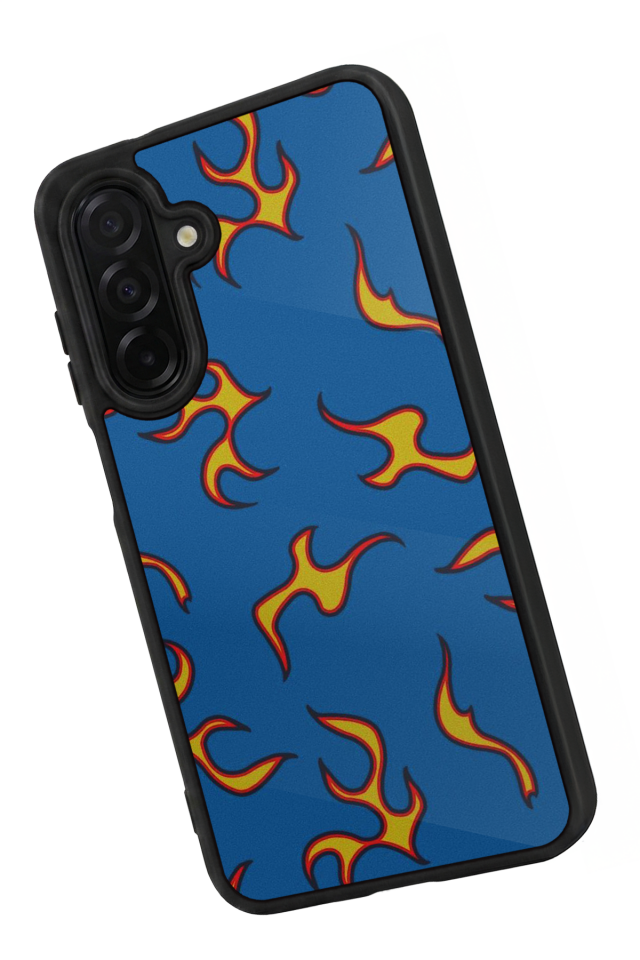 Samsung Galaxy A26 Uyumlu Retro Flame Patterns Tasarımlı Glossy Premium Kılıf