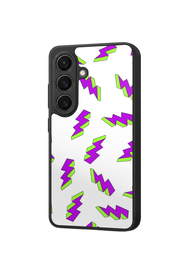 Samsung Galaxy S26 Uyumlu Simsek Tasarımlı Glossy Premium Kılıf