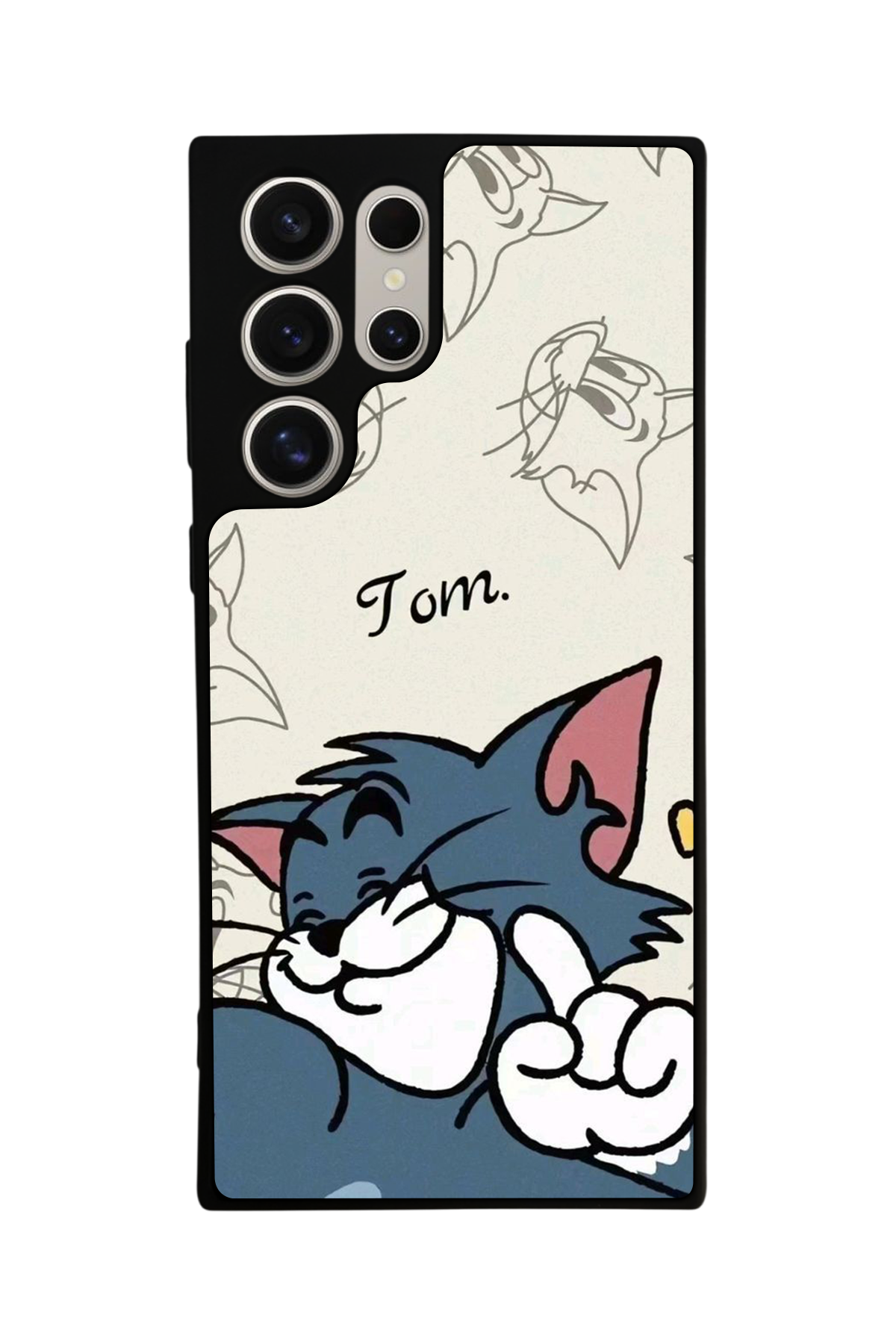 Samsung Galaxy S23 Ultra Uyumlu Tom And Jerry Tasarımlı Glossy Premium Kılıf