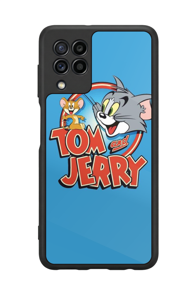 Samsung Galaxy M22 Uyumlu Tom And Jerry Tasarımlı Glossy Premium Kılıf