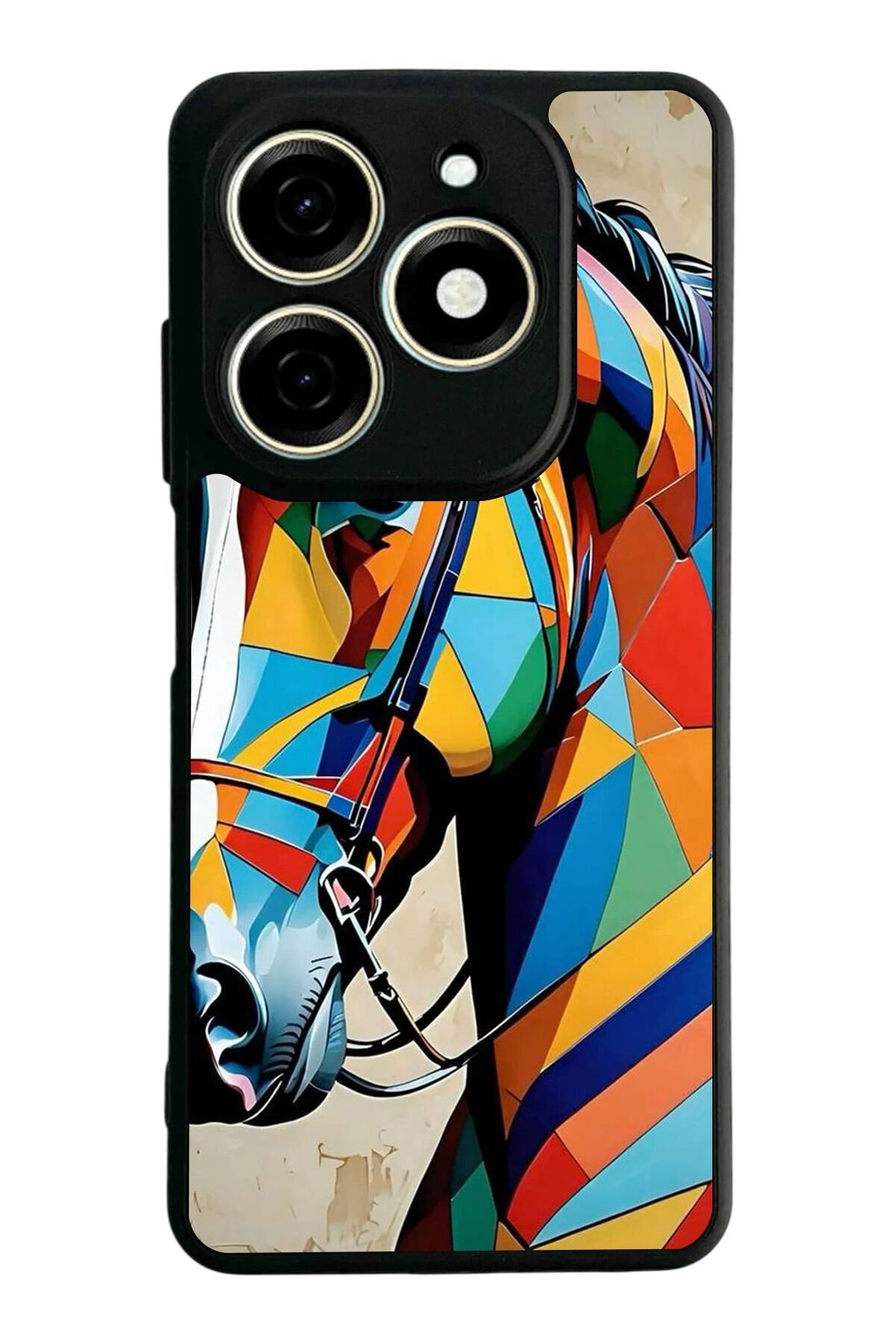 Tecno Spark 20/20C Uyumlu At Horse Tasarımlı Glossy Premium Kılıf