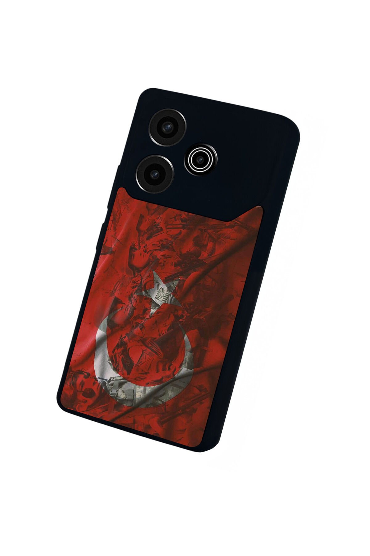 Tecno Pova 6 Uyumlu Türk Bayragi Tasarımlı Glossy Premium Kılıf