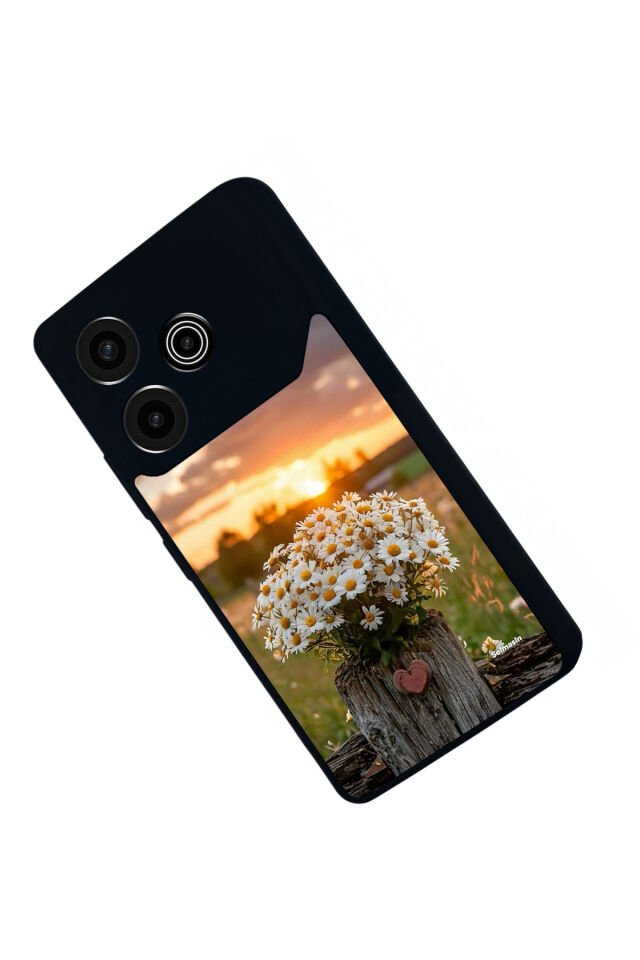 Tecno Pova 6 Uyumlu Cicek Tasarımlı Glossy Premium Kılıf