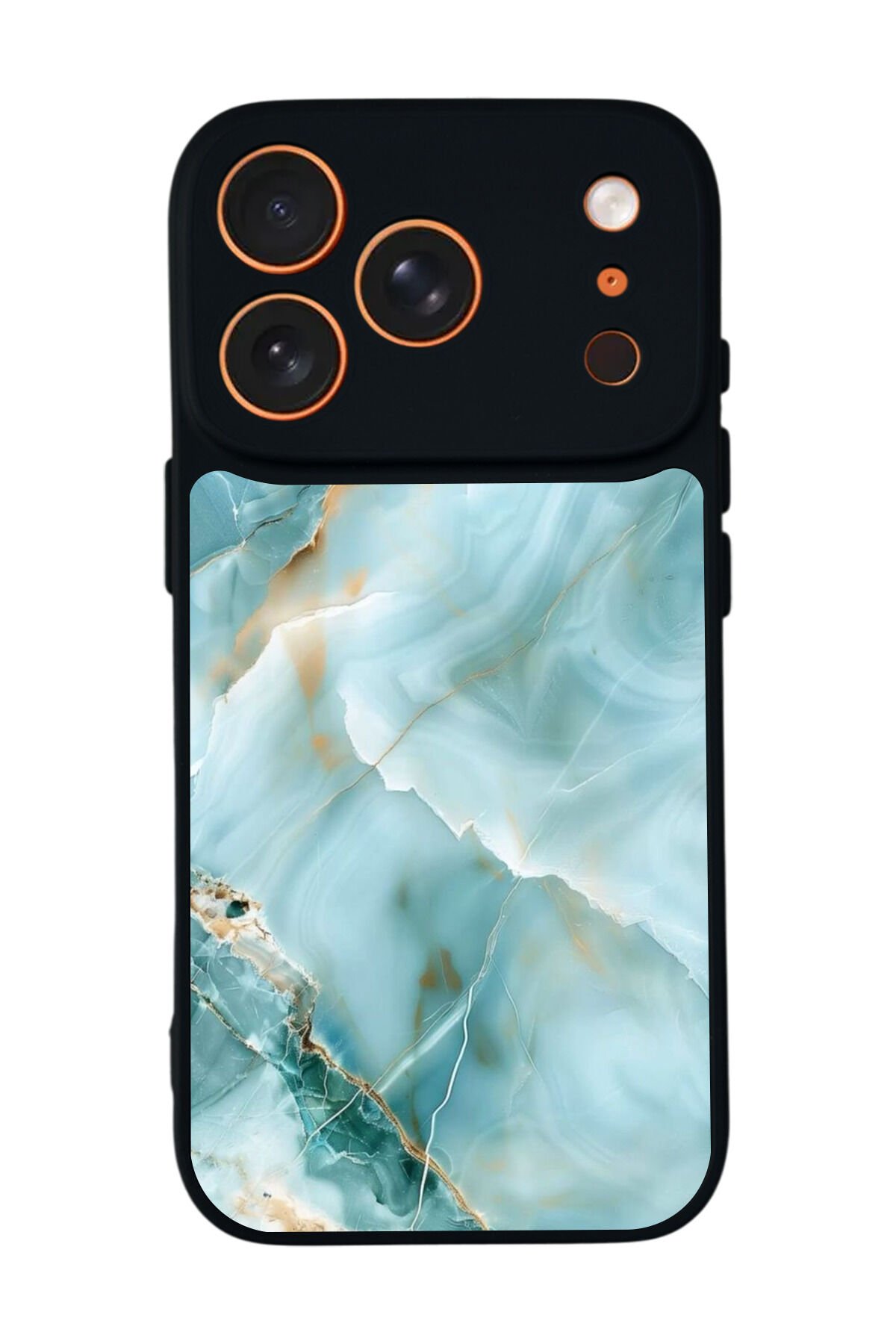 iPhone 17 Pro Uyumlu Mermer Marble Tasarımlı Glossy Premium Kılıf