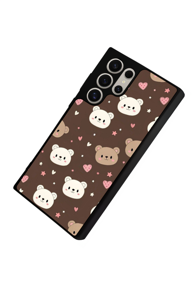 Samsung Galaxy S24 Ultra Uyumlu Ayı Tasarımlı Glossy Premium Kılıf