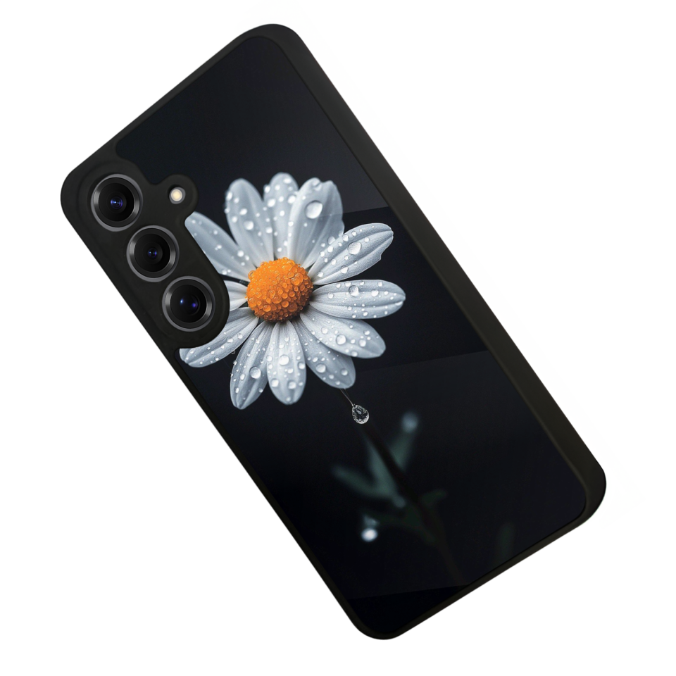 Samsung Galaxy S25 Uyumlu Cicek Tasarımlı Glossy Premium Kılıf