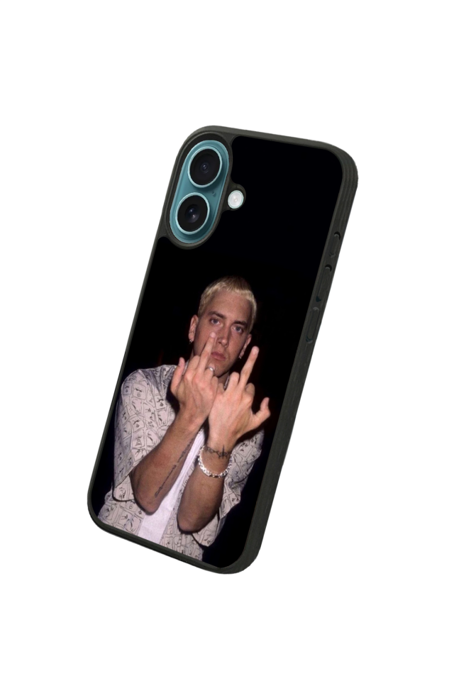 iPhone 16 Uyumlu Eminem Tasarımlı Glossy Premium Kılıf
