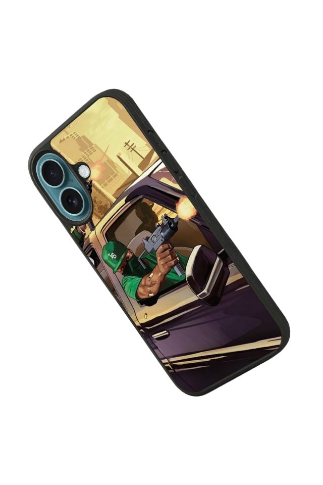 iPhone 16 Plus Uyumlu GTA Tasarımlı Glossy Premium Kılıf