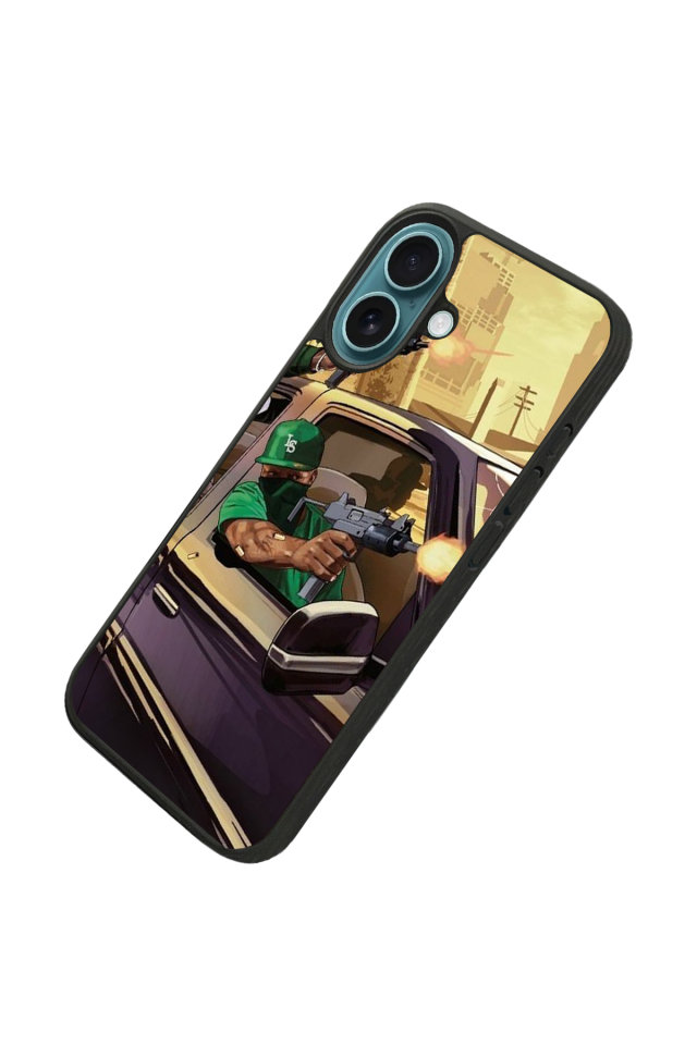 iPhone 16 Plus Uyumlu GTA Tasarımlı Glossy Premium Kılıf