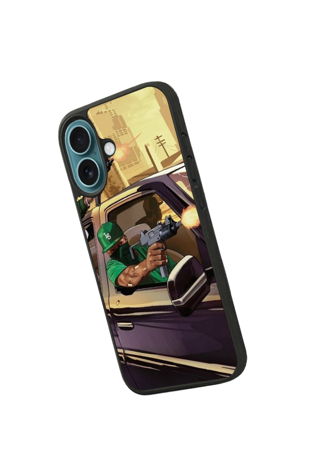 iPhone 16 Plus Uyumlu GTA Tasarımlı Glossy Premium Kılıf