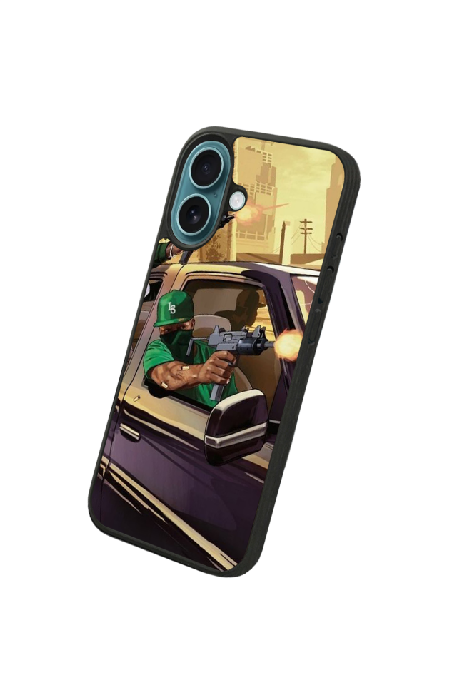 iPhone 16 Plus Uyumlu GTA Tasarımlı Glossy Premium Kılıf
