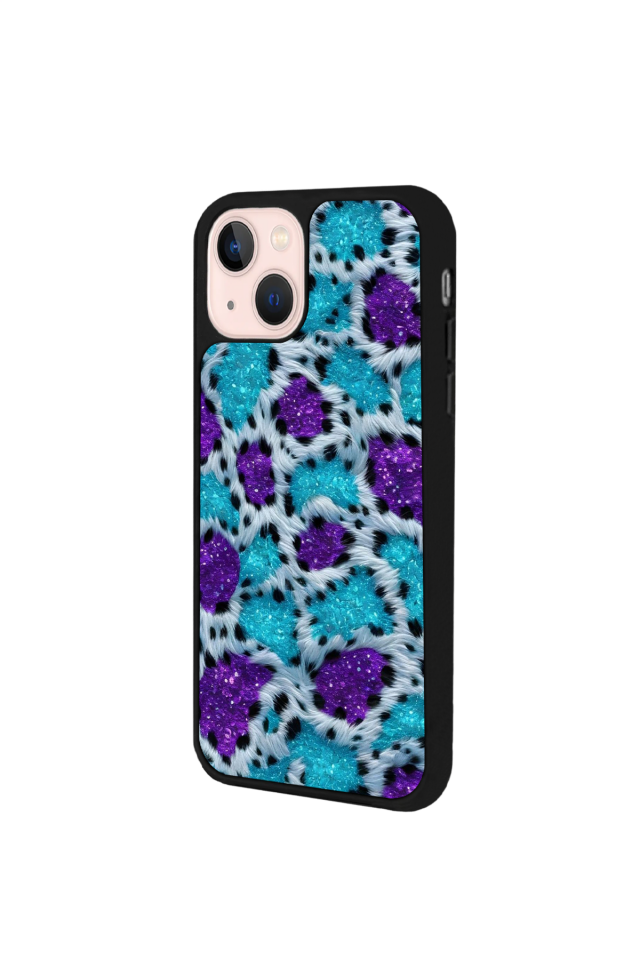 iPhone 15 Uyumlu Hologram Leopar Tasarımlı Glossy Premium Kılıf