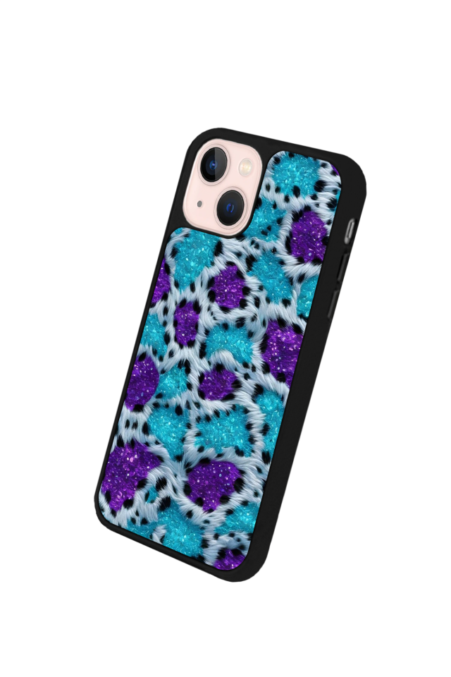 iPhone 15 Uyumlu Hologram Leopar Tasarımlı Glossy Premium Kılıf