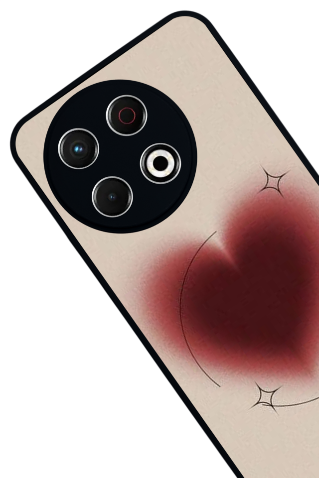 Tecno Spark 30 Pro Uyumlu Kalp Love Tasarımlı Glossy Premium Kılıf