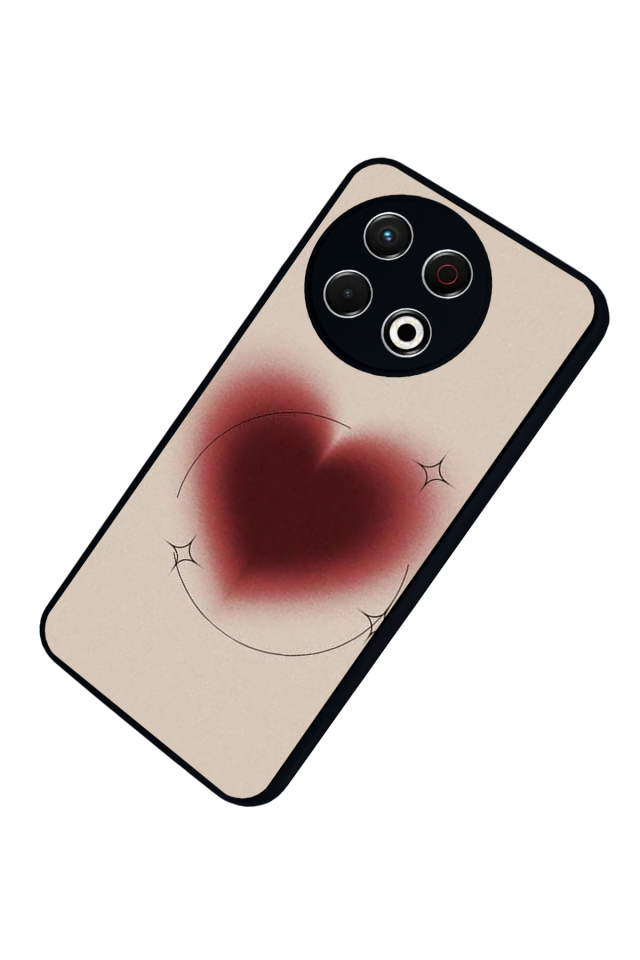 Tecno Spark 30 Pro Uyumlu Kalp Love Tasarımlı Glossy Premium Kılıf