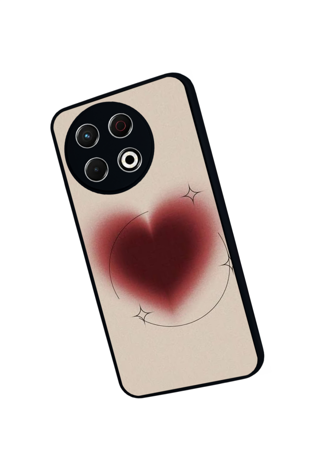 Tecno Spark 30 Pro Uyumlu Kalp Love Tasarımlı Glossy Premium Kılıf