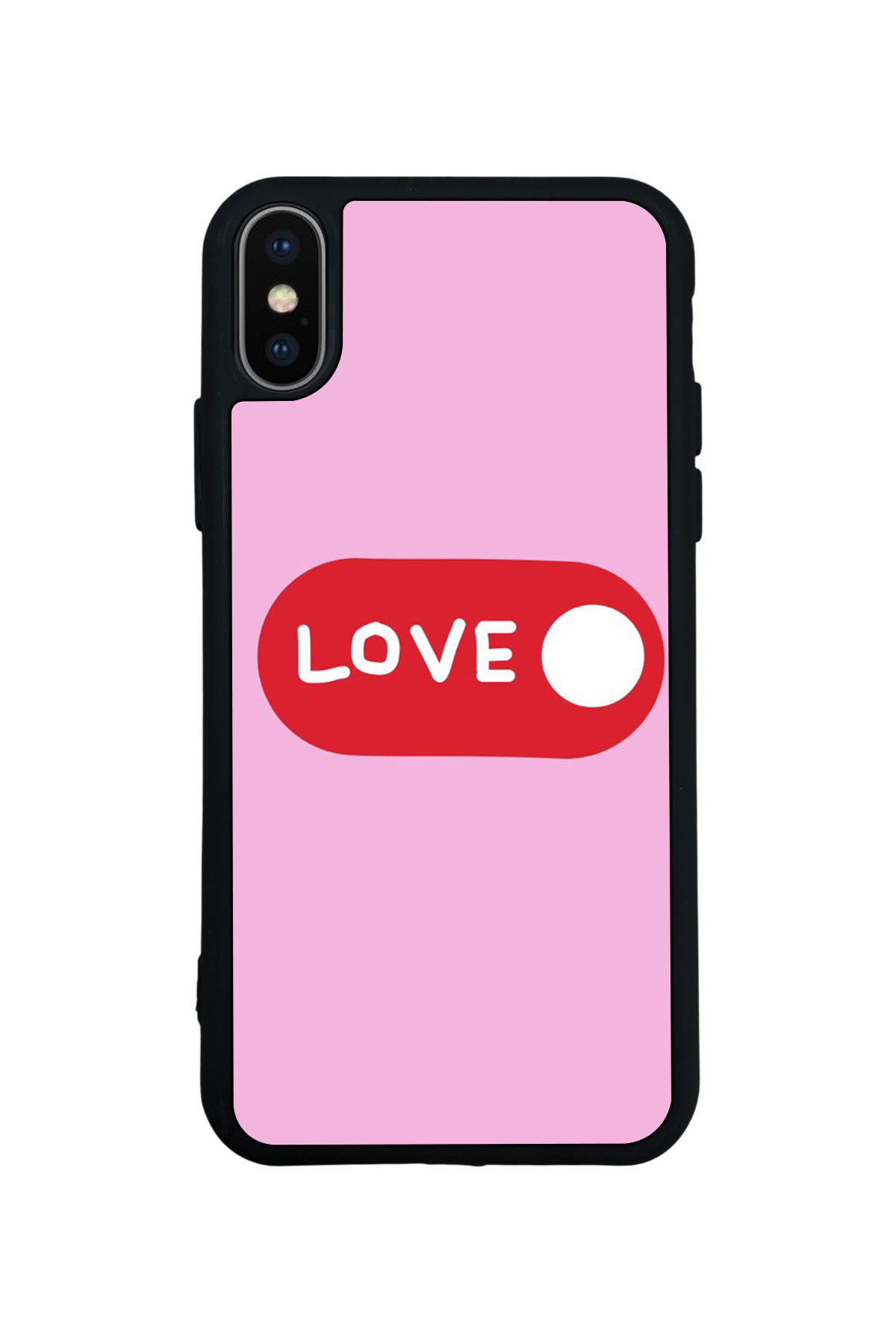 iPhone X/ XS Uyumlu Kalp Love Tasarımlı Glossy Premium Kılıf
