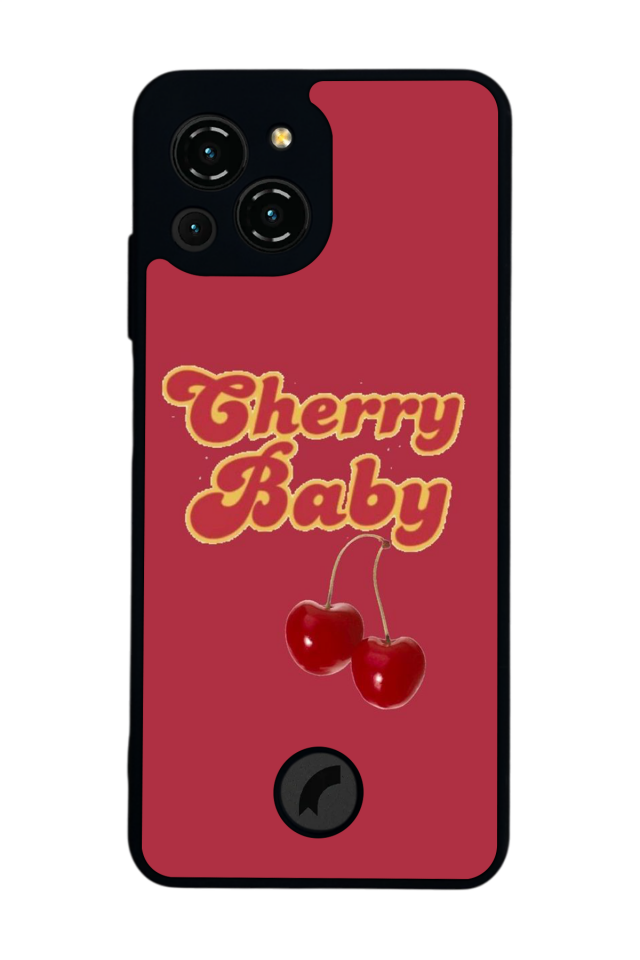 Reeder S23 Pro Max Uyumlu Kiraz Tasarımlı Glossy Premium Kılıf