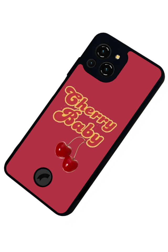 Reeder S23 Pro Max Uyumlu Kiraz Tasarımlı Glossy Premium Kılıf