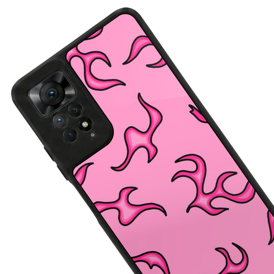 Xiaomi Redmi Note 12 Pro Uyumlu Retro Flame Patterns Tasarımlı Glossy Premium Kılıf