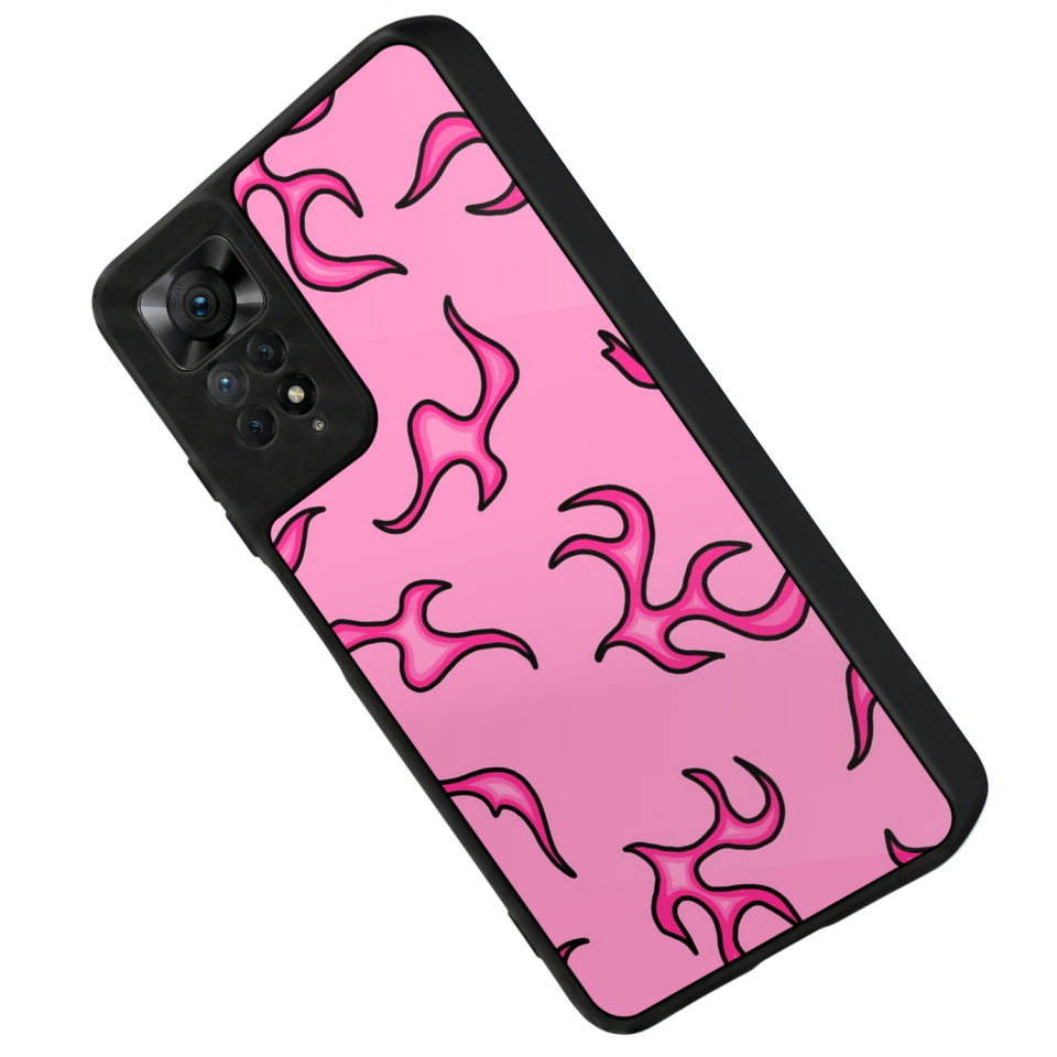 Xiaomi Redmi Note 12 Pro Uyumlu Retro Flame Patterns Tasarımlı Glossy Premium Kılıf