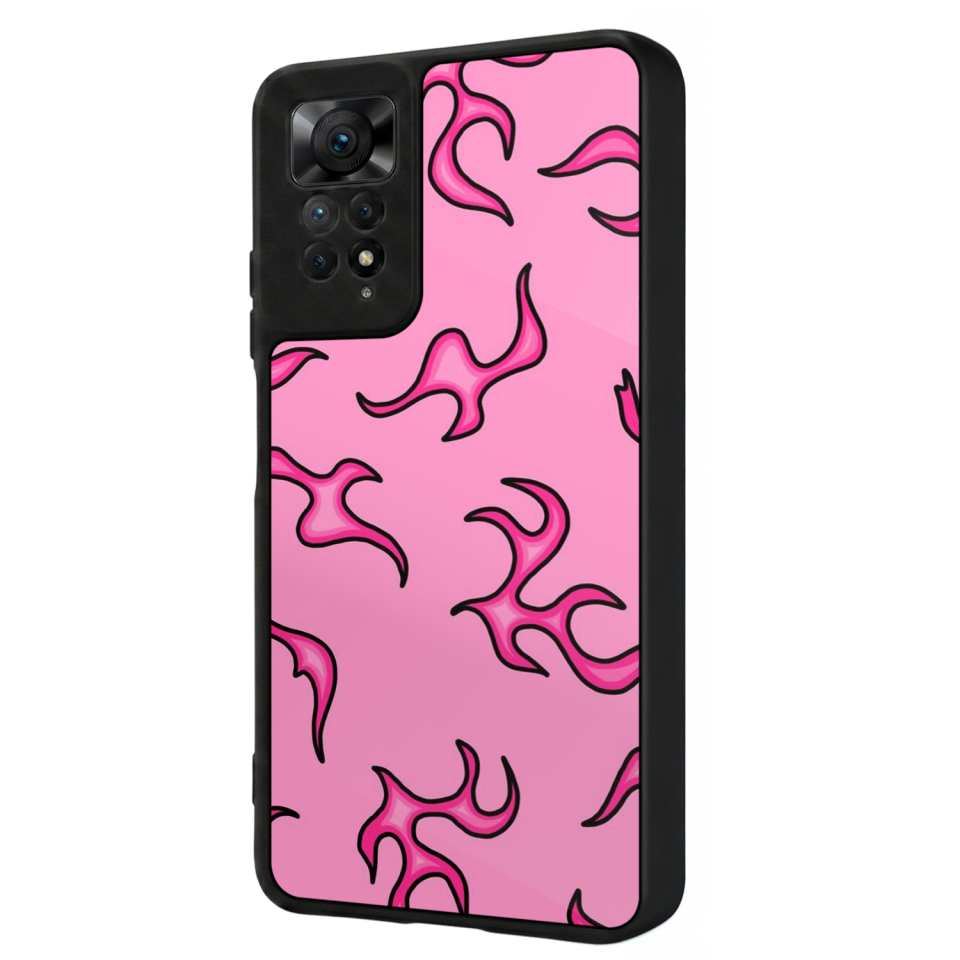 Xiaomi Redmi Note 12 Pro Uyumlu Retro Flame Patterns Tasarımlı Glossy Premium Kılıf