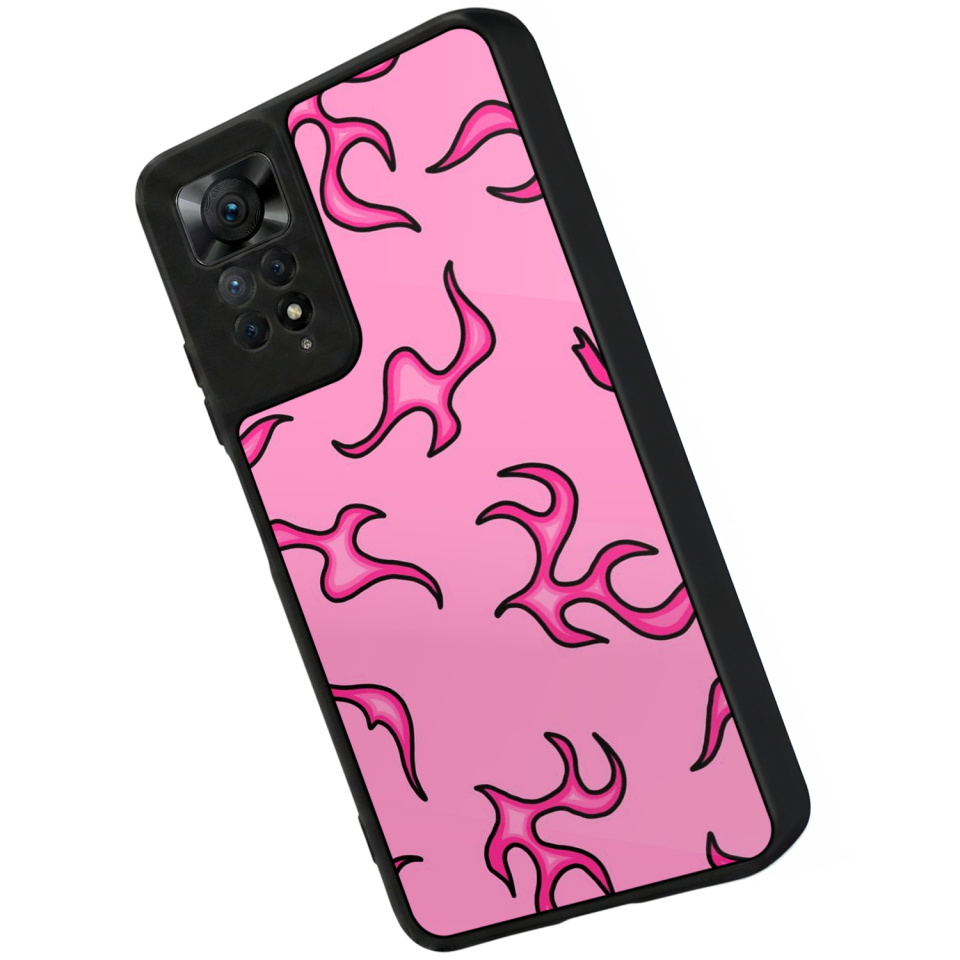 Xiaomi Redmi Note 12 Pro Uyumlu Retro Flame Patterns Tasarımlı Glossy Premium Kılıf