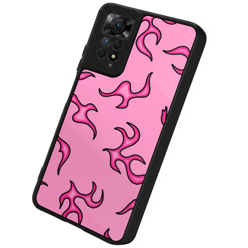 Xiaomi Redmi Note 12 Pro Uyumlu Retro Flame Patterns Tasarımlı Glossy Premium Kılıf