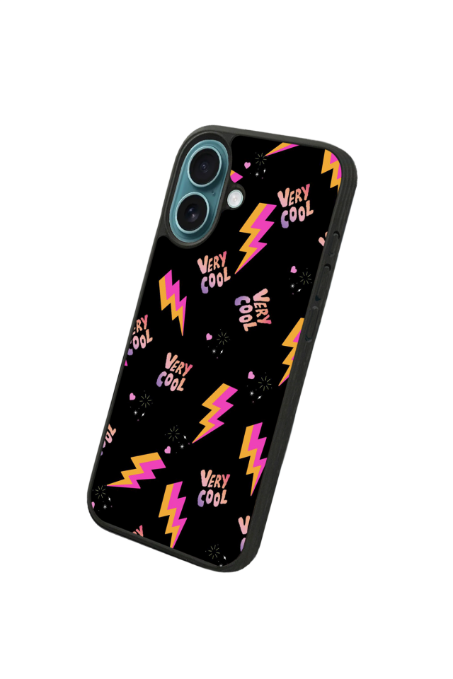 iPhone 16 Plus Uyumlu Simsek Tasarımlı Glossy Premium Kılıf