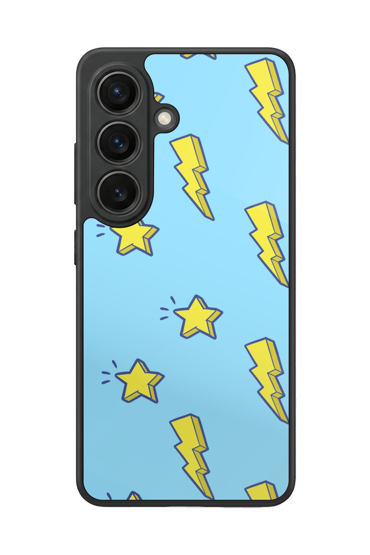 Samsung Galaxy S26 Uyumlu Simsek Tasarımlı Glossy Premium Kılıf