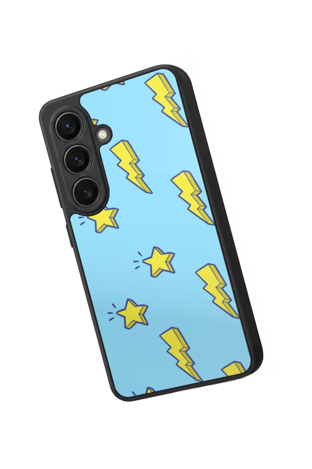 Samsung Galaxy S26 Uyumlu Simsek Tasarımlı Glossy Premium Kılıf