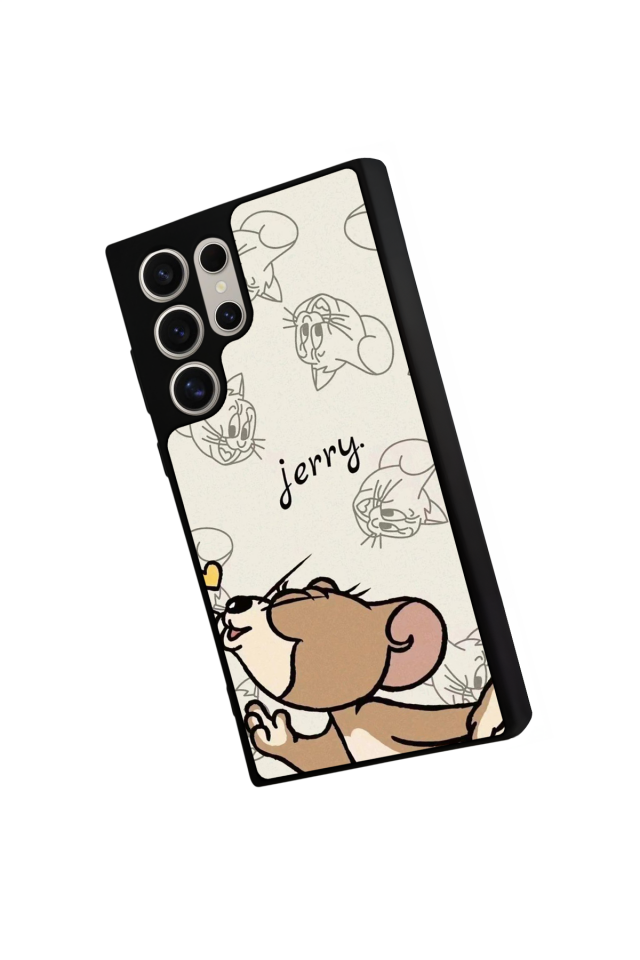 Samsung Galaxy S23 Ultra Uyumlu Tom And Jerry Tasarımlı Glossy Premium Kılıf