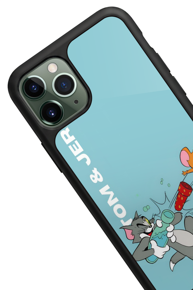 iPhone 11 Pro Uyumlu Tom And Jerry Tasarımlı Glossy Premium Kılıf