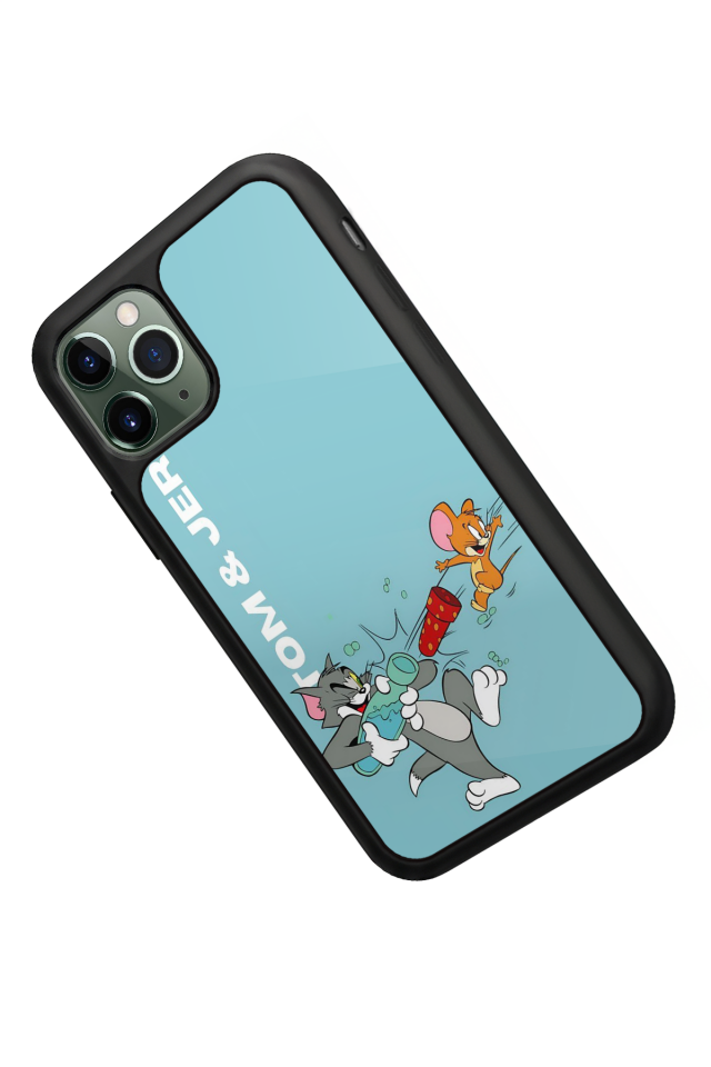 iPhone 11 Pro Uyumlu Tom And Jerry Tasarımlı Glossy Premium Kılıf