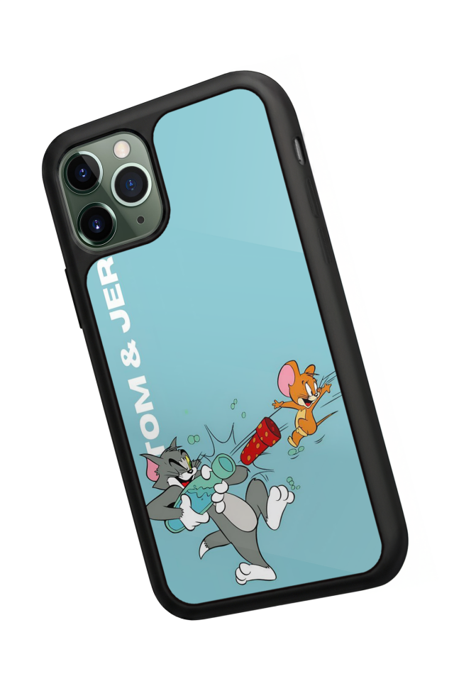 iPhone 11 Pro Uyumlu Tom And Jerry Tasarımlı Glossy Premium Kılıf
