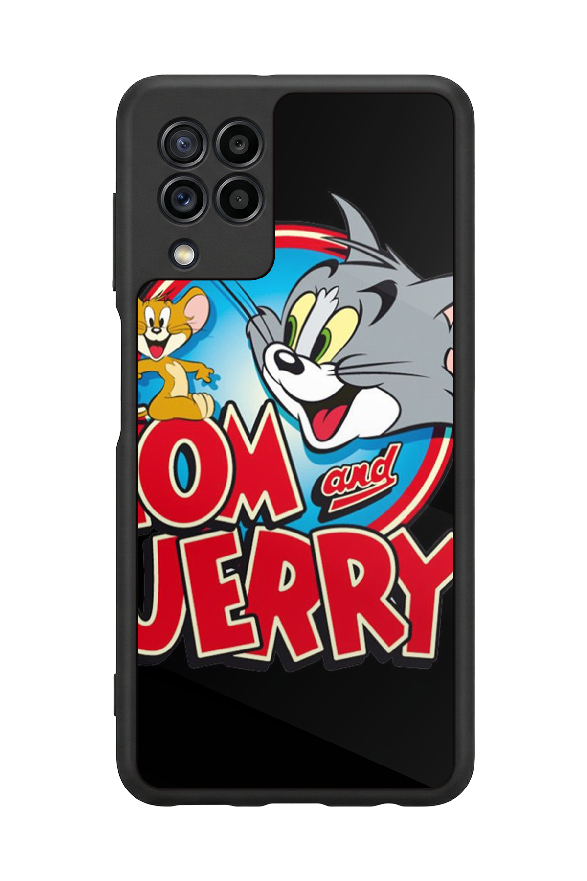 Samsung Galaxy M22 Uyumlu Tom And Jerry Tasarımlı Glossy Premium Kılıf
