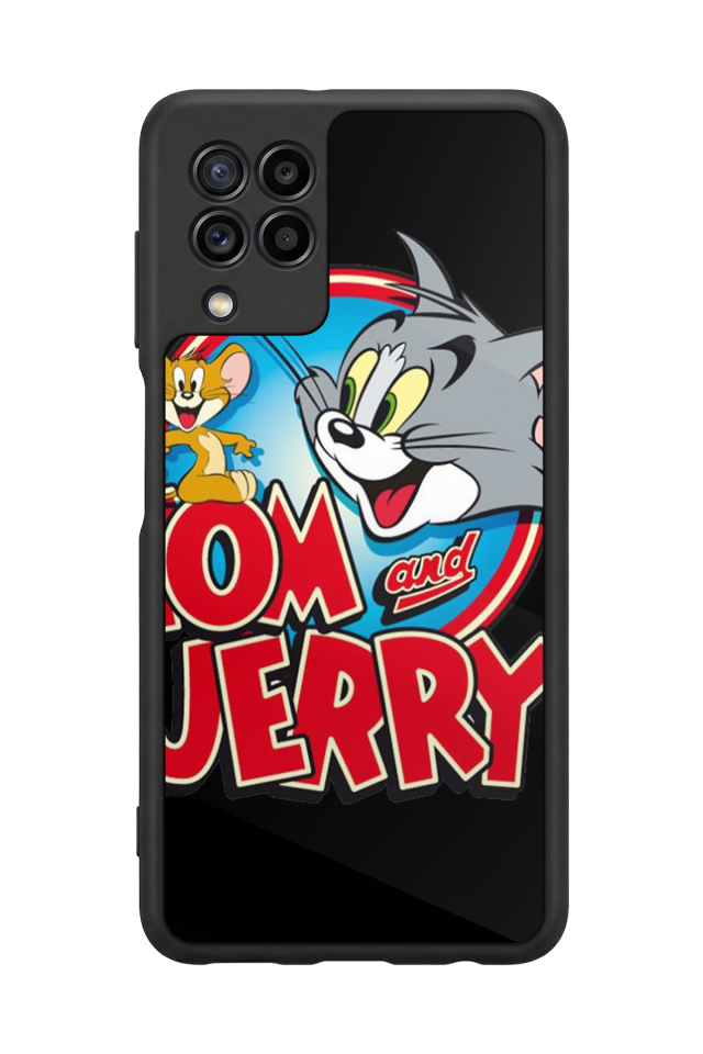 Samsung Galaxy M22 Uyumlu Tom And Jerry Tasarımlı Glossy Premium Kılıf