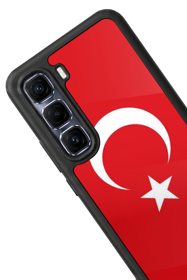 Infinix Hot 60 Pro Plus Uyumlu Türk Bayragi Tasarımlı Glossy Premium Kılıf