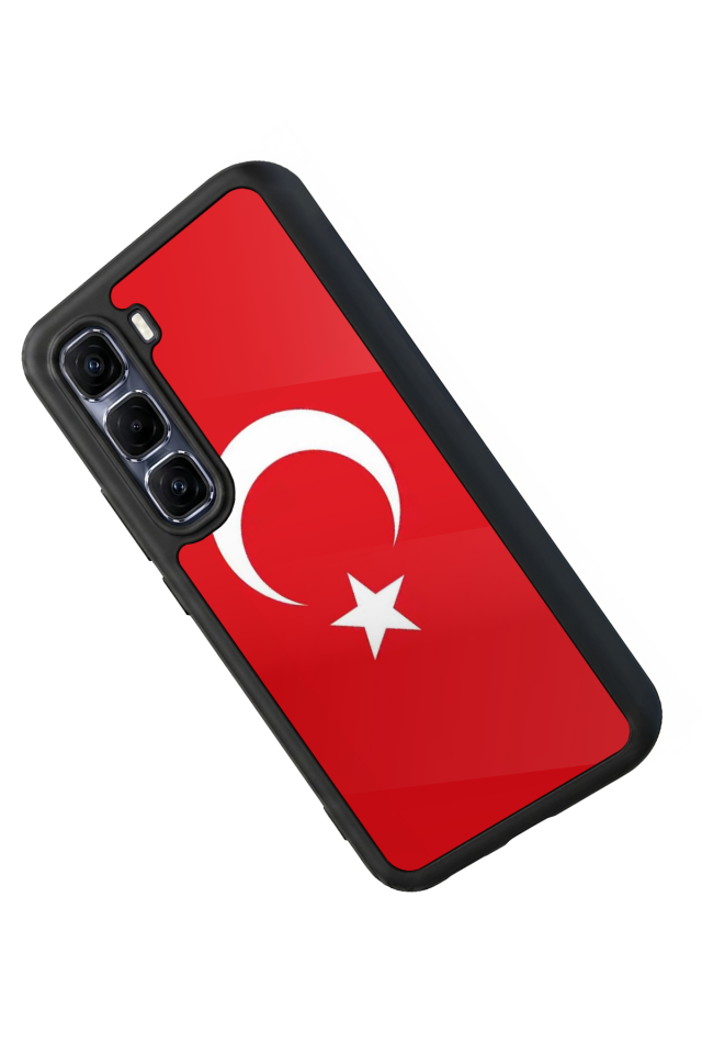 Infinix Hot 60 Pro Plus Uyumlu Türk Bayragi Tasarımlı Glossy Premium Kılıf