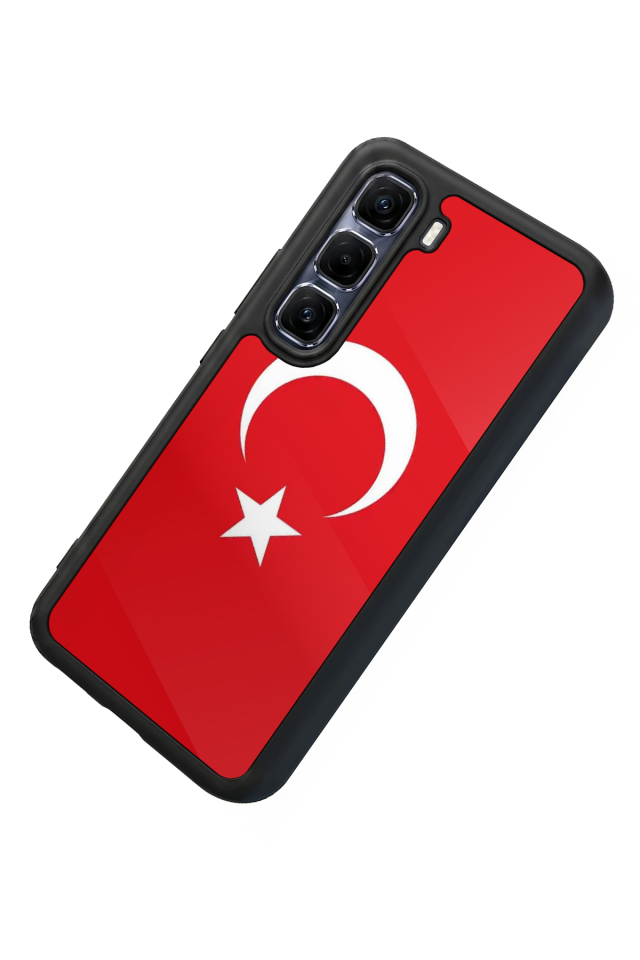 Infinix Hot 60 Pro Plus Uyumlu Türk Bayragi Tasarımlı Glossy Premium Kılıf