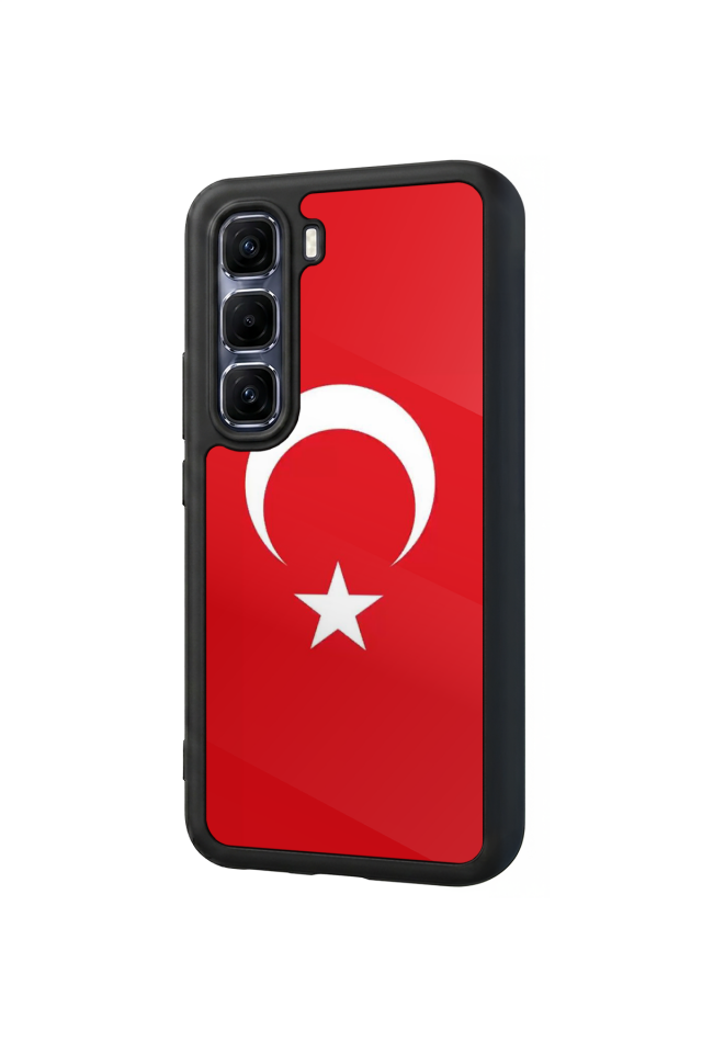 Infinix Hot 60 Pro Plus Uyumlu Türk Bayragi Tasarımlı Glossy Premium Kılıf
