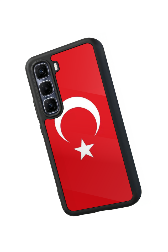 Infinix Hot 60 Pro Plus Uyumlu Türk Bayragi Tasarımlı Glossy Premium Kılıf