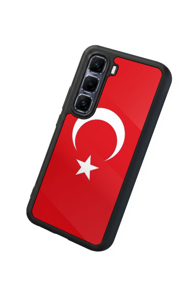 Infinix Hot 60 Pro Plus Uyumlu Türk Bayragi Tasarımlı Glossy Premium Kılıf