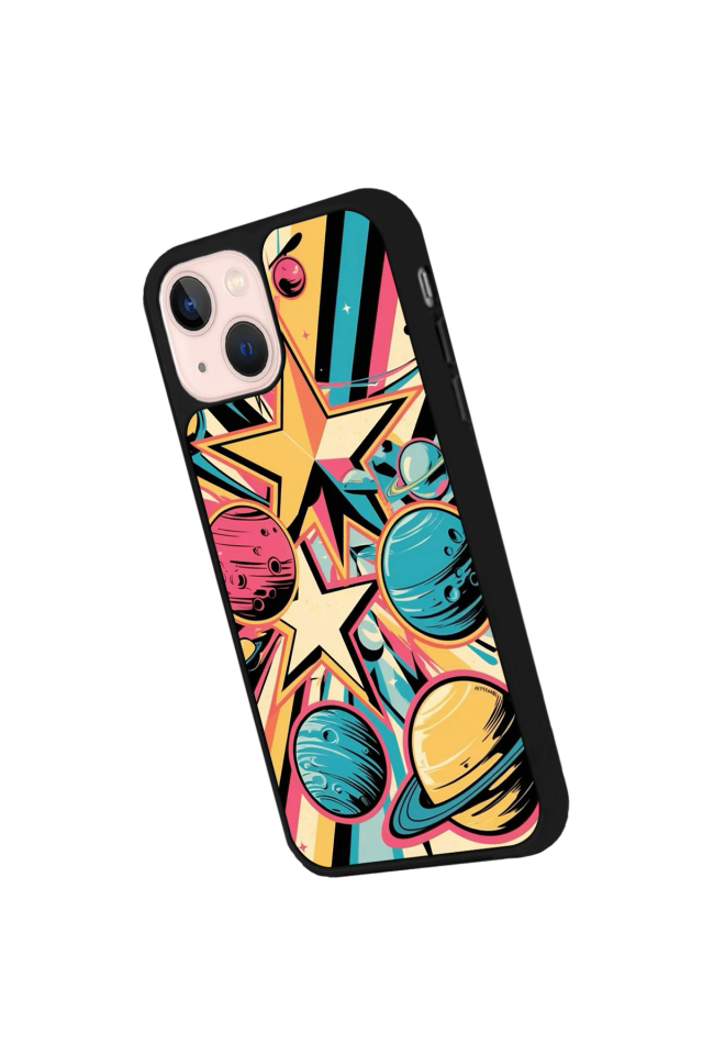 iPhone 15 Plus Uyumlu Uzay Tasarımlı Glossy Premium Kılıf