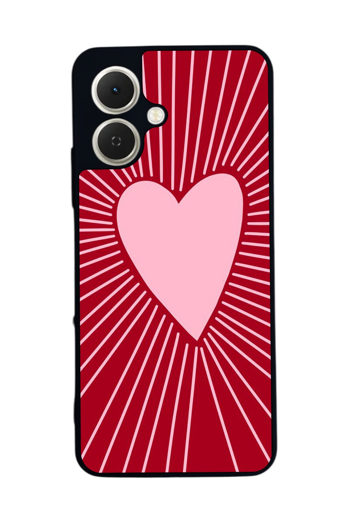 Tecno Spark GO 2 Uyumlu Kalp Love Tasarımlı Glossy Premium Kılıf