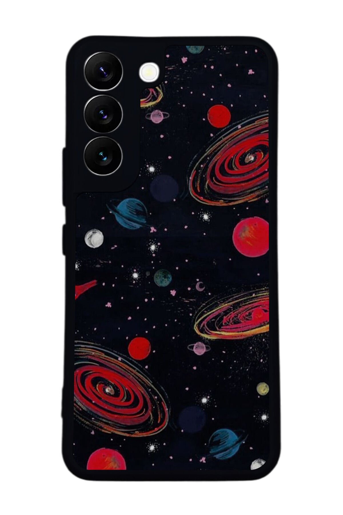 Samsung Galaxy S22 Uyumlu Uzay Tasarımlı Glossy Premium Kılıf