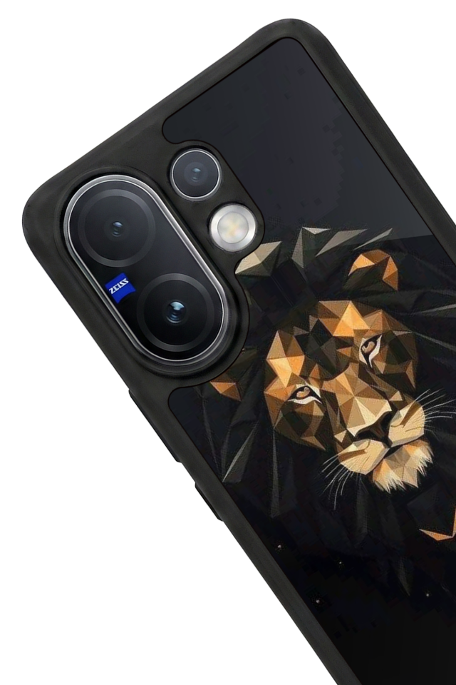 Vivo V60 Uyumlu Aslan Tasarımlı Glossy Premium Kılıf