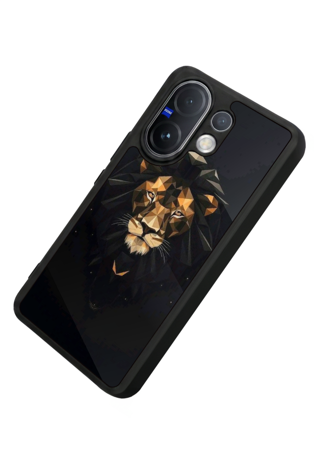 Vivo V60 Uyumlu Aslan Tasarımlı Glossy Premium Kılıf