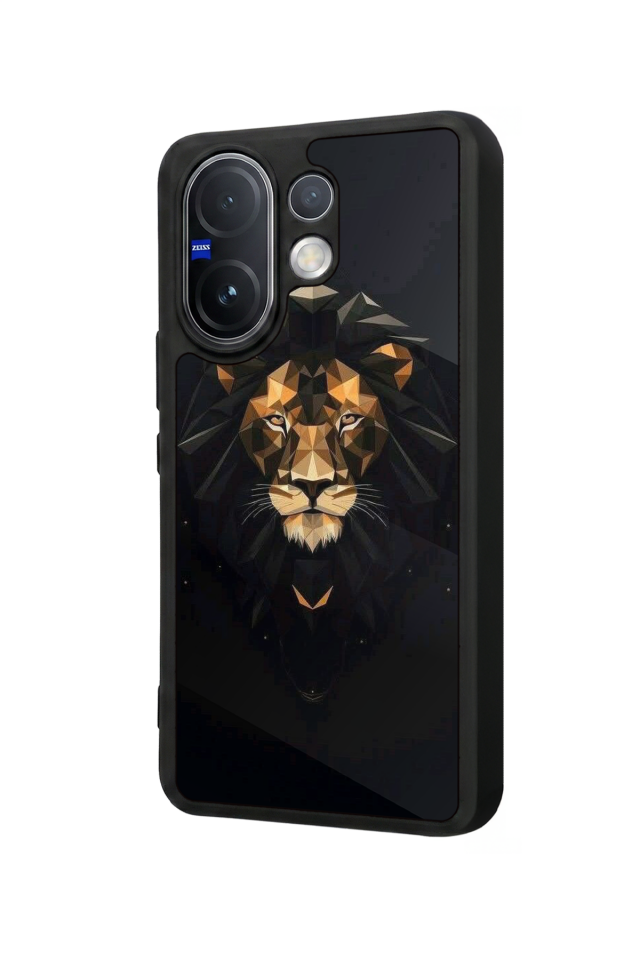 Vivo V60 Uyumlu Aslan Tasarımlı Glossy Premium Kılıf