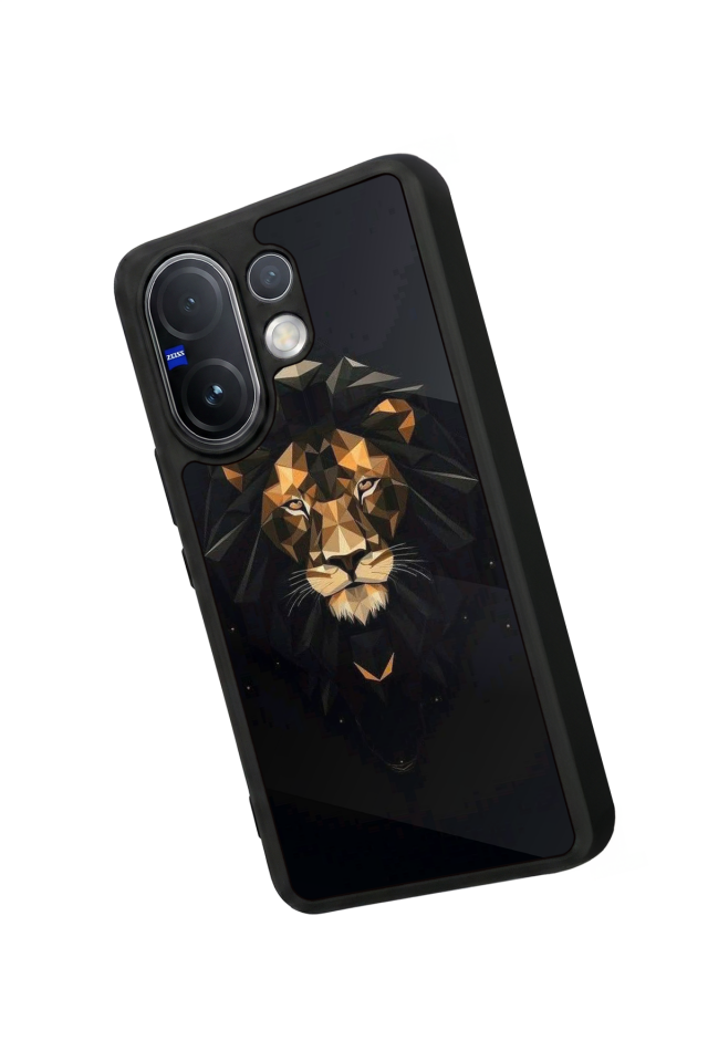 Vivo V60 Uyumlu Aslan Tasarımlı Glossy Premium Kılıf